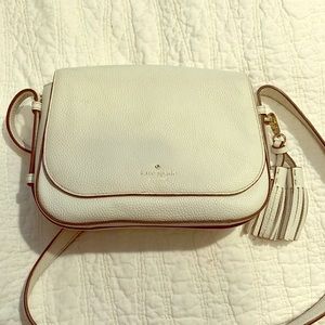 Kate Spade White Pebbled Leather Handbag